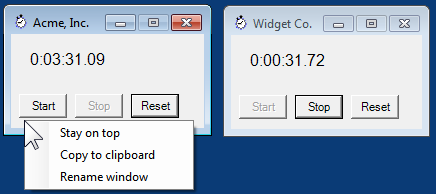 stopwatch for desktop applications